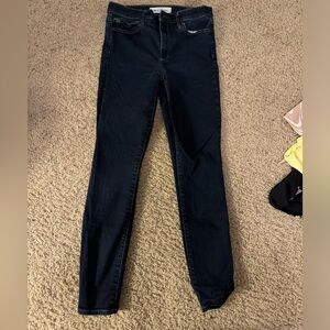 Gap Dark wash true skinny super high rise W28